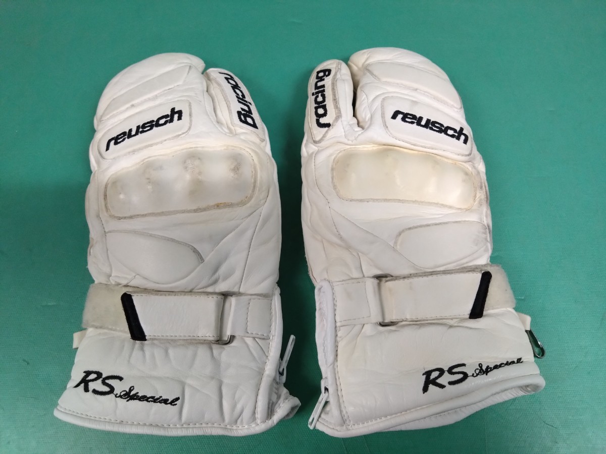 ● G) REUSCH ロイシュ スキーグローブ recing RS specialモデル REU16RS SP (サイズ 8/M) 国内産 牛革 ロブスター グローブ 手袋 中古 ③拍卖