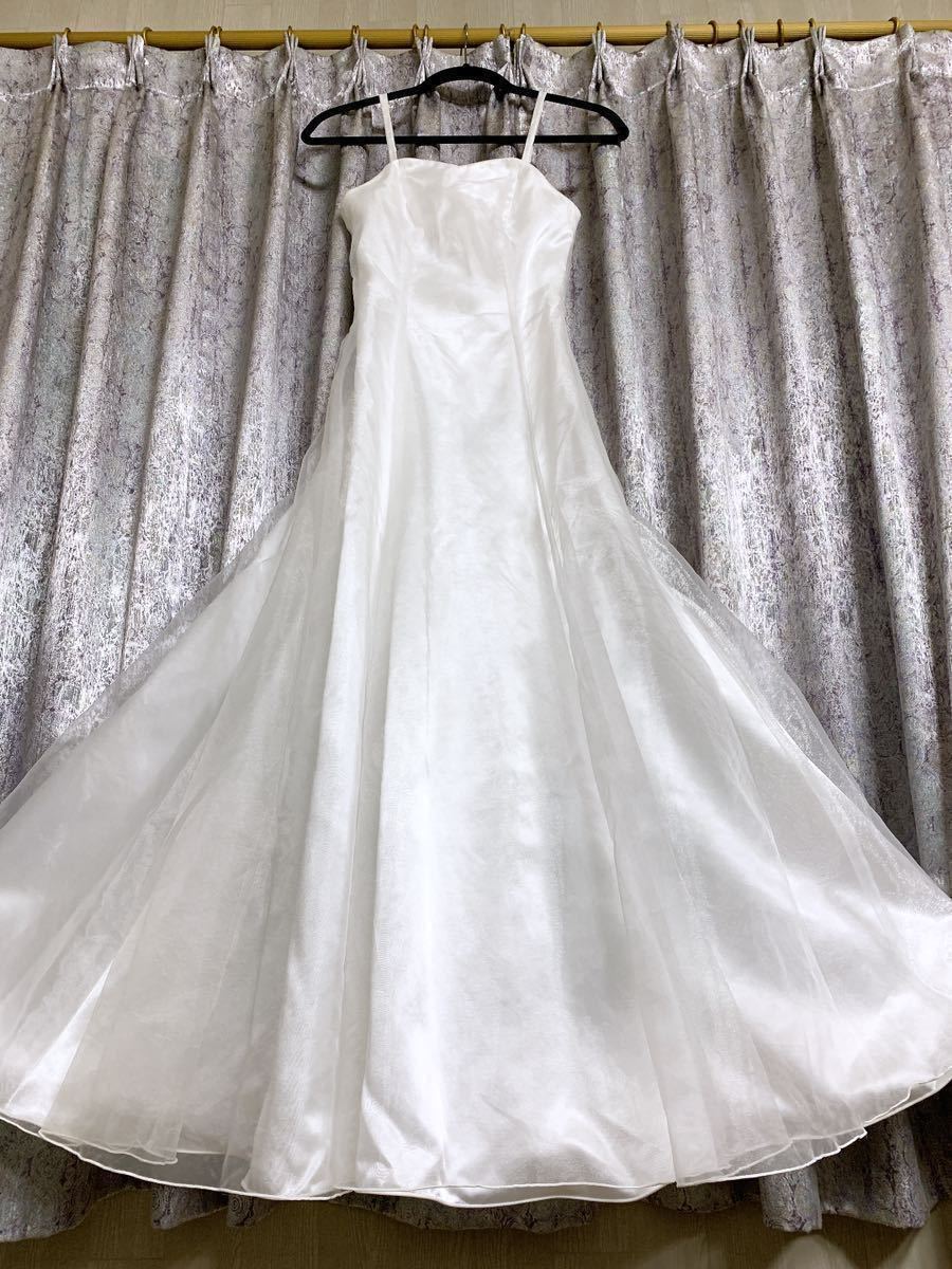 フラダンス ドレス Paondor ハワイ 発表会 ワンピース ウエディングドレス レース オーガンジー 結婚式 披露宴 演奏会 パーティー 白 衣装拍卖