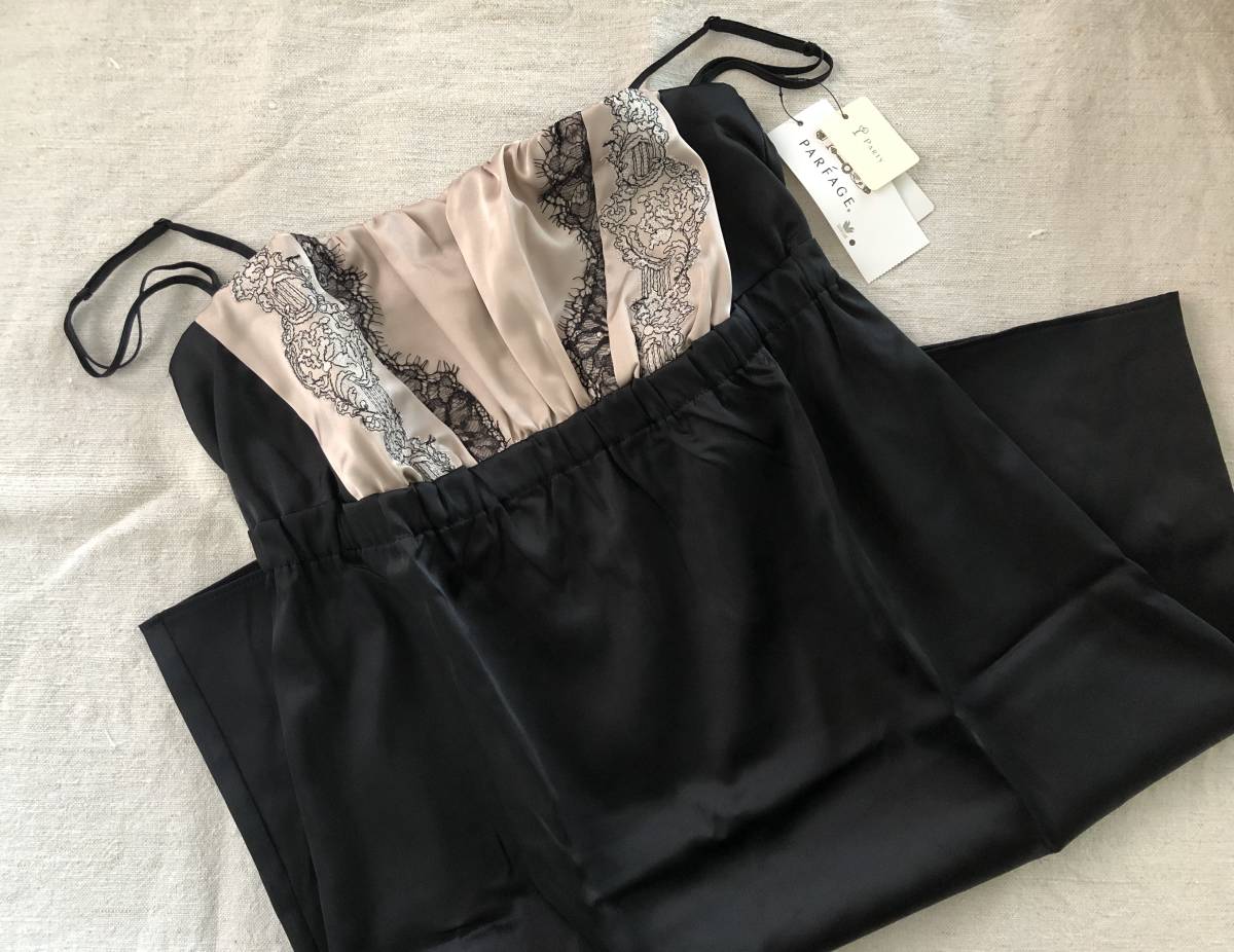 未使用 タグ付き ワコール Wacoal パルファージュ PARFAGE Mサイズ スリップ ブラック系 PARTY 高級ライン拍卖