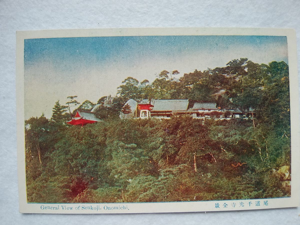 絵葉書 複製 光村出版部 広島 尾道千光寺全景 カラー拍卖