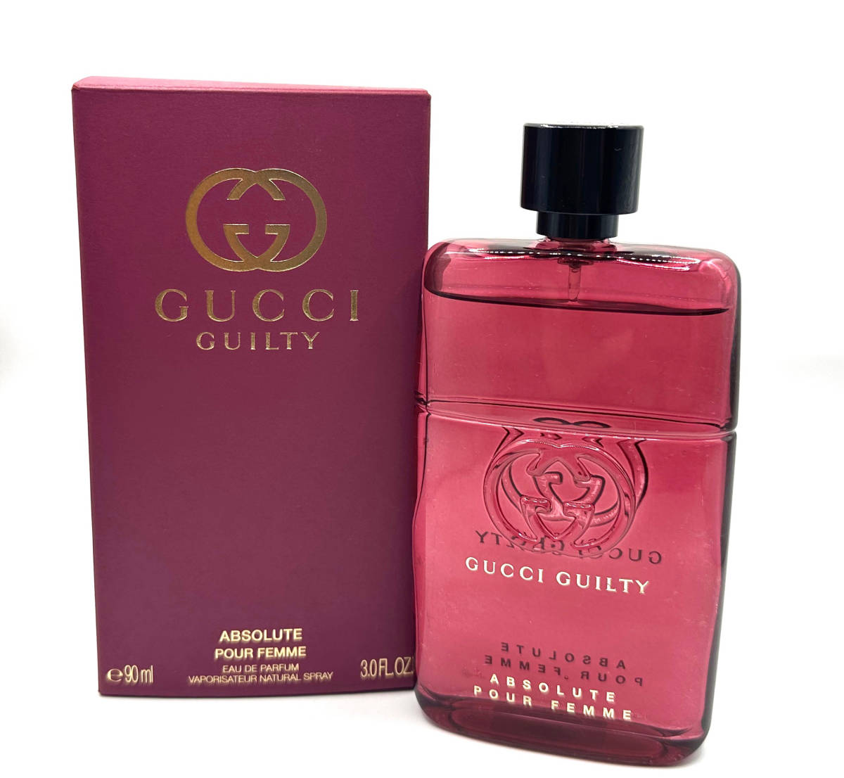 ★グッチ香水・ギルティ アブソリュート プールフェム オードパルファム Guilty Absolute Pour Femme EDP 90ml Spray 展示USED 残量約99%拍卖