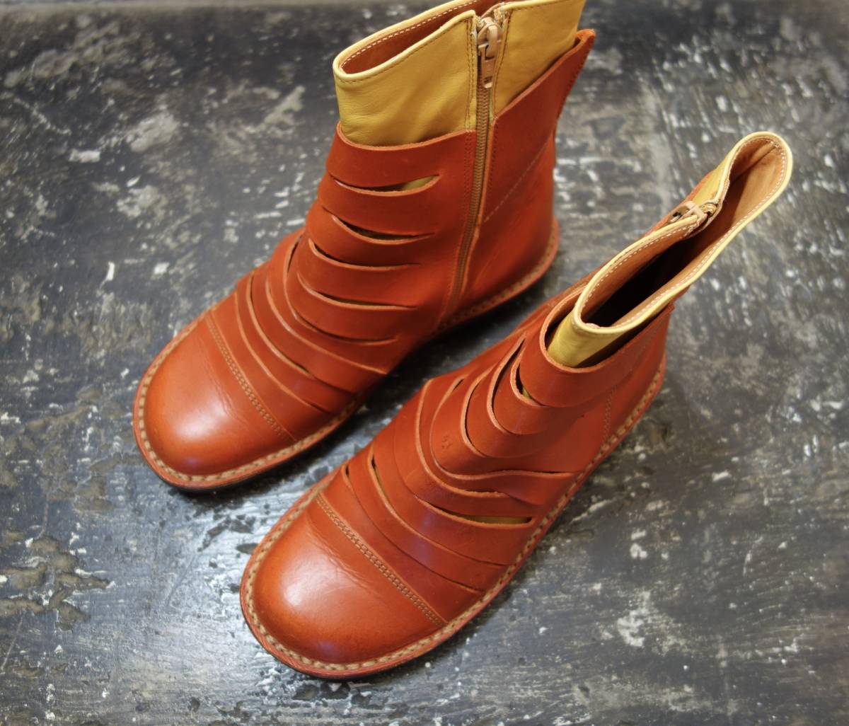 TK 廃盤 入手困難 トリッペン trippen レイヤード サイドジップ ブーツ レザーシューズ拍卖