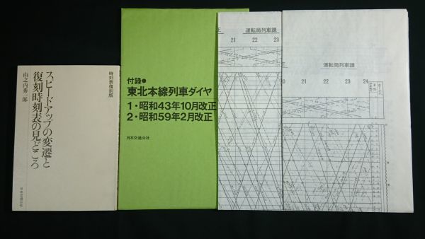 【時刻表復刻版の付録セット】『国鉄東北本線列車ダイヤ(昭和43年10月・昭和59年2月改正)+スピードアップの変遷と復刻時刻表のみどころ』拍卖