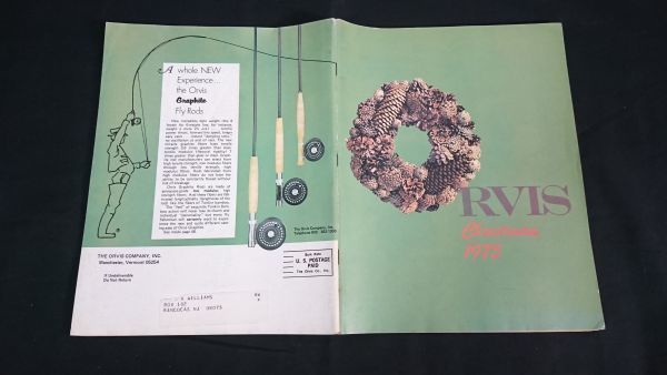 【昭和レトロ 洋書】『ORVIS(オービス)Christmas 1975 フィシング&アウトドア カタログ』ロッド/リール/毛バリ/ナイフ/ライフル/ウェアー拍卖