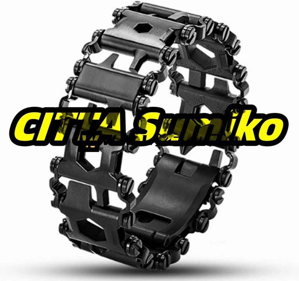 マルチツール ブレスレット サバイバル ステンレス鋼 多機能工具 レンチ 栓抜き ドライバー 軽量 携帯 便利 万能ツール アウトドア用マルチ拍卖