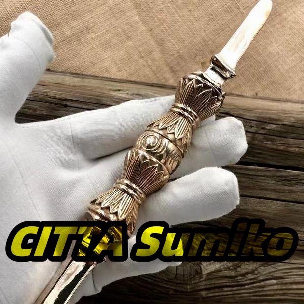 極上品● 真言宗 金剛杵 独鈷杵 仏具 銅製 磨き仕上げ拍卖