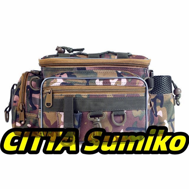 Bluseaポータブル釣りバッグアウトドアシングルショルダーウエストパックバッグ ルアーリールタックルペスカ収納バッグ防水拍卖