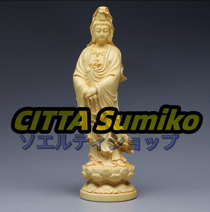 美品登場☆仏像 木彫 開運風水 観音菩薩像 ッゲ 彫刻工芸品拍卖