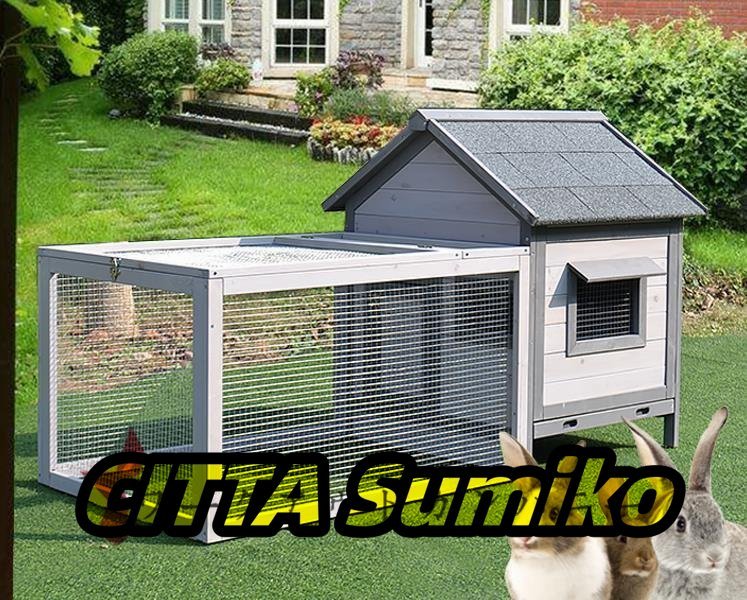 品質保証★ウサギ ペット別荘ハウス 木製 ニワトリ小屋 飼育 アヒル 鳥かご キャットハウス 屋外養殖 庭用 通気性 掃除しやすい拍卖