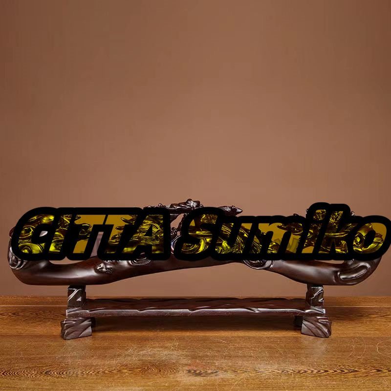 新入荷☆ 40cm 黒檀木彫り竜鳳がめでたく飾り付けられた家の居間装飾工芸品結婚して贈り物をする拍卖