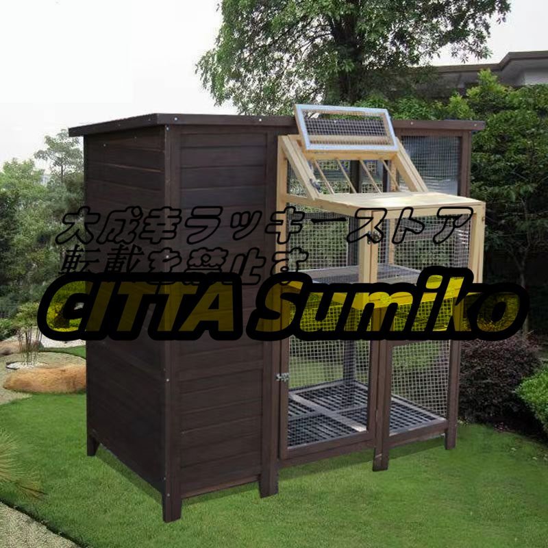 超人気 鳥用品 大型飼育ケージ 網目の間隔 逃げ出防止 鳥小屋 木製鳥かご 多機能 整理しやすい 快適な空間 屋外用 F1216拍卖