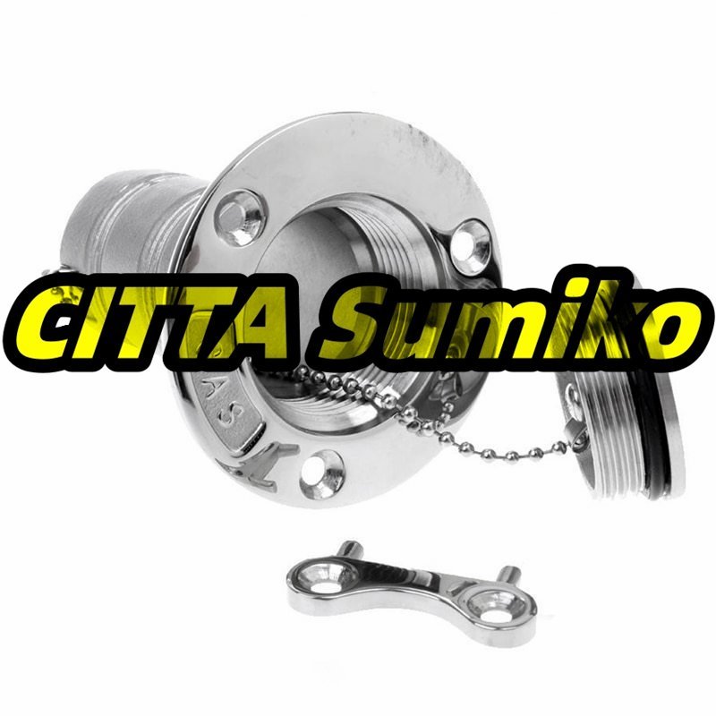 マリン ステンレス鋼 ボート デッキフィル/フィラーポート ガス 燃料タンク キャップ拍卖