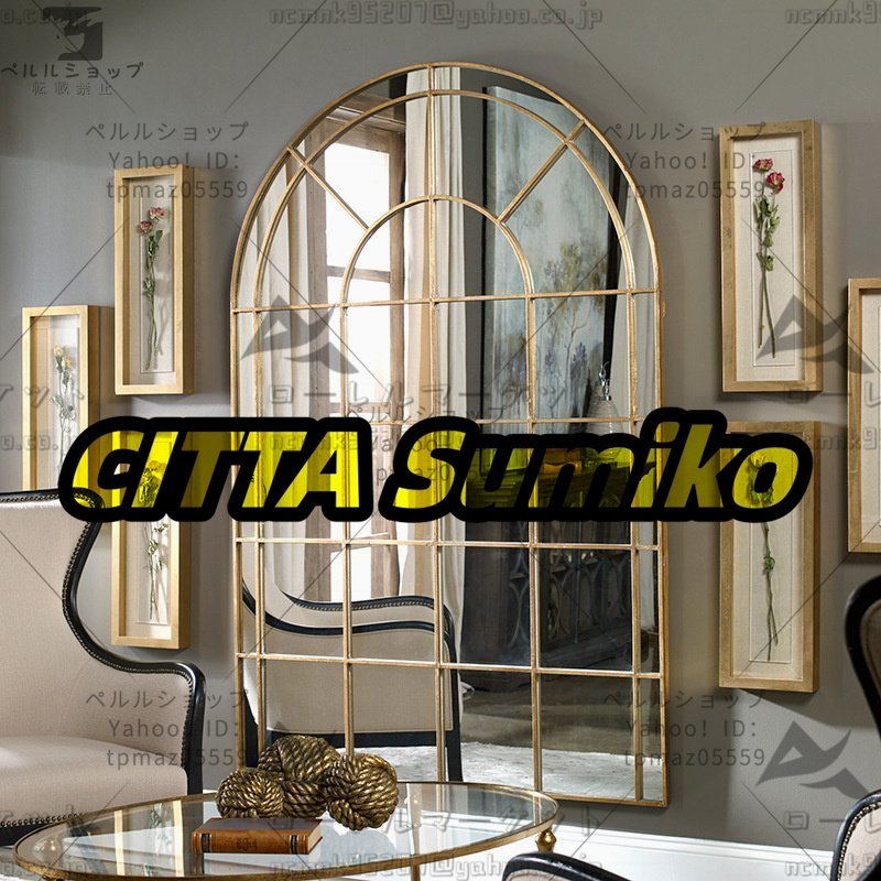 高品質 壁掛け鏡 壁掛け 壁掛けミラー ウォールミラ 80x120cm 高級豪華鏡 アンティーク調 サイズオーダー可能拍卖