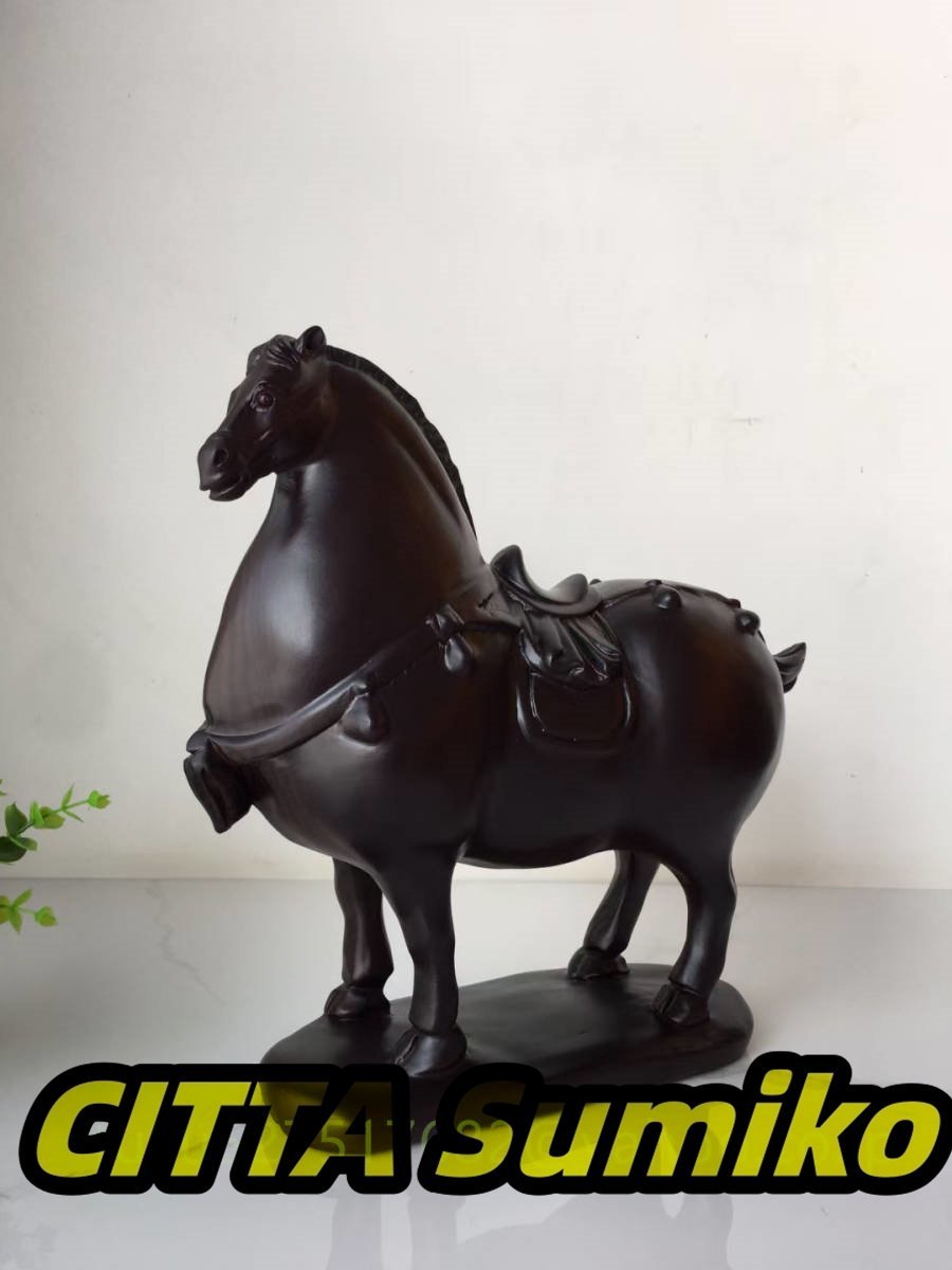 新作 馬の置物 干支 馬 彫刻工芸品 風水 細工精彫 招財開運拍卖