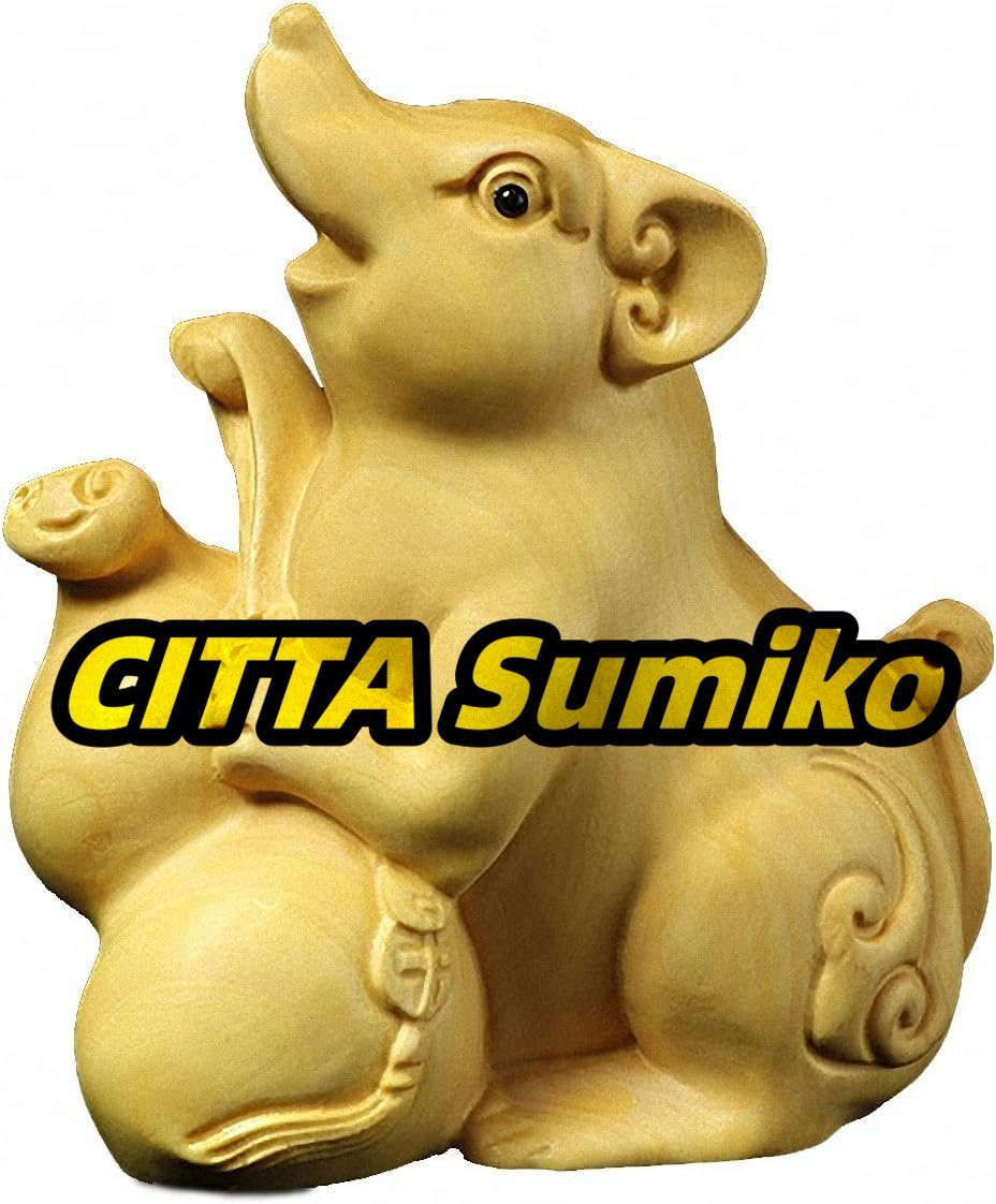 特売!天然ツゲ材 手彫り 神話 風水 ゾディアック 動物像 (マウス)拍卖