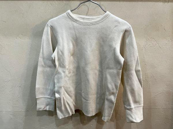 ☆US ARMY/アメリカ軍 サーマルロンTee sizeM メンズ オフホワイト ワッフル 米軍 military ミリタリー 古着 used☆拍卖