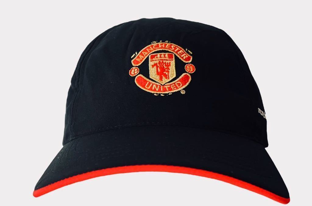 美品!! レア!! 00s NIKE Manchester United ナイキ マンチェスターユナイテッド テック キャップ 黒 × 赤 ビンテージ Y2K VINTAGE拍卖