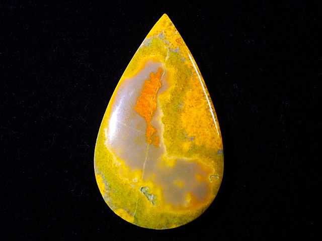 ★エクリプス★天然石バンブルビージャスパー★40mm/6.7g★ペアシェイプ★カボションルース裸石ナチュラルストーン皆既日食鉱物★kamesan拍卖