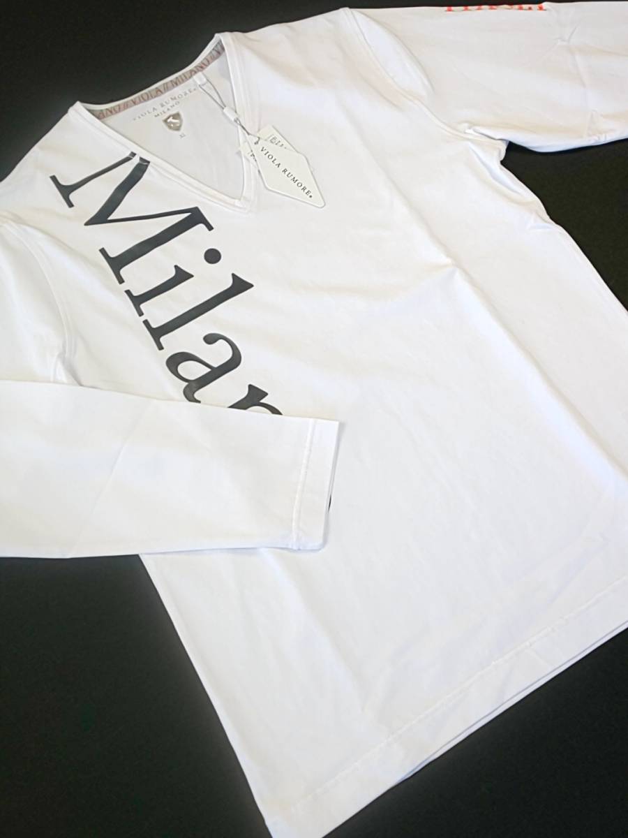 VIOLA RUMORE ビオラルモーレ 新品 SALE 超特価 送料無料 Tシャツ カットソー 春秋冬 XLサイズ 細身 イタリアンカジュアル お洒落 A81115拍卖