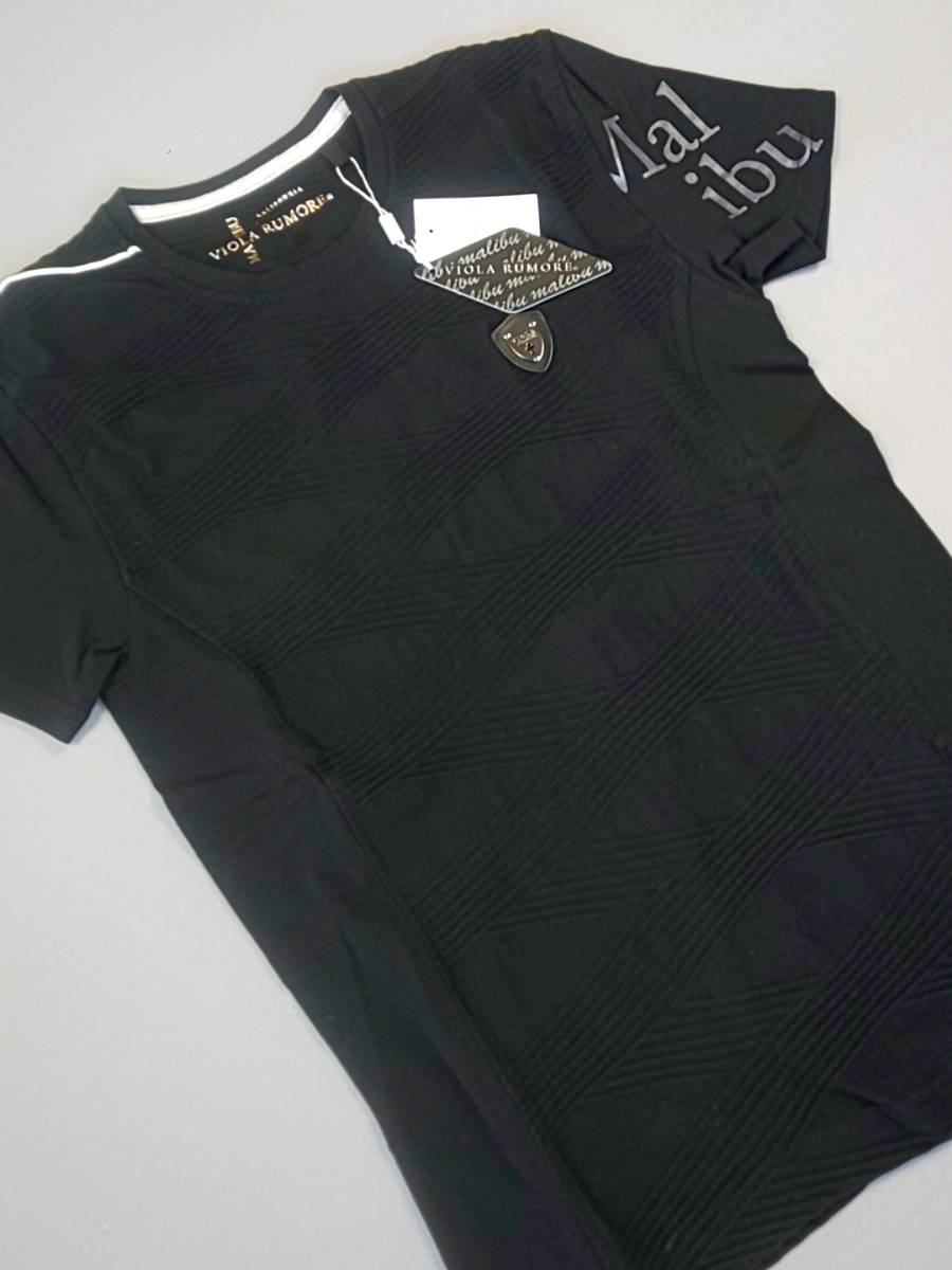 VIOLA RUMORE ビオラルモーレ 新品 SALE 超特価 送料無料 半袖 Tシャツ カットソー 夏 Mサイズ 細身 イタリアンカジュアル お洒落 P11322-3拍卖