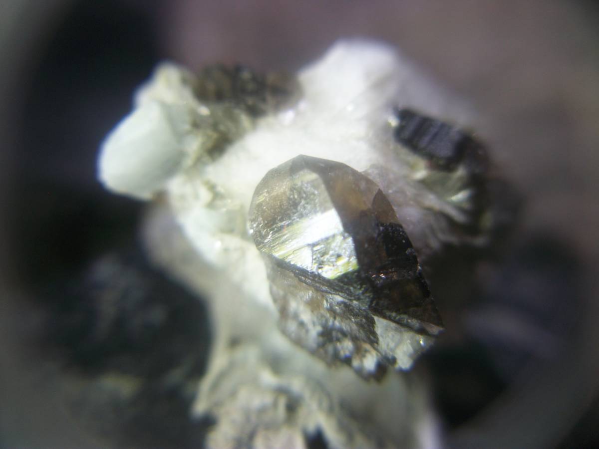 国産鉱物 岐阜県 蛭川 煙水晶 スモーキー 長石 文象風 定型外発送拍卖