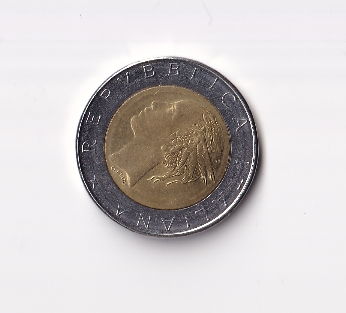 1983年/イタリア/500リラ/バイメタルコイン/REPVBBLICA ITALIANA/古銭/旧貨幣拍卖