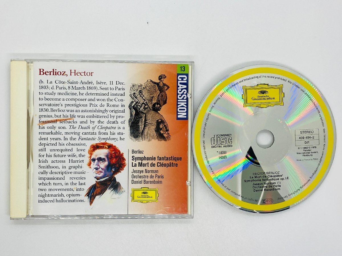 即決CD BERLIOZ SYMPHONIE FANTASTIQUE / VLEOPATRE / NORMAN / BARENBOIM / ベルリオーズ バレンボイム M06拍卖