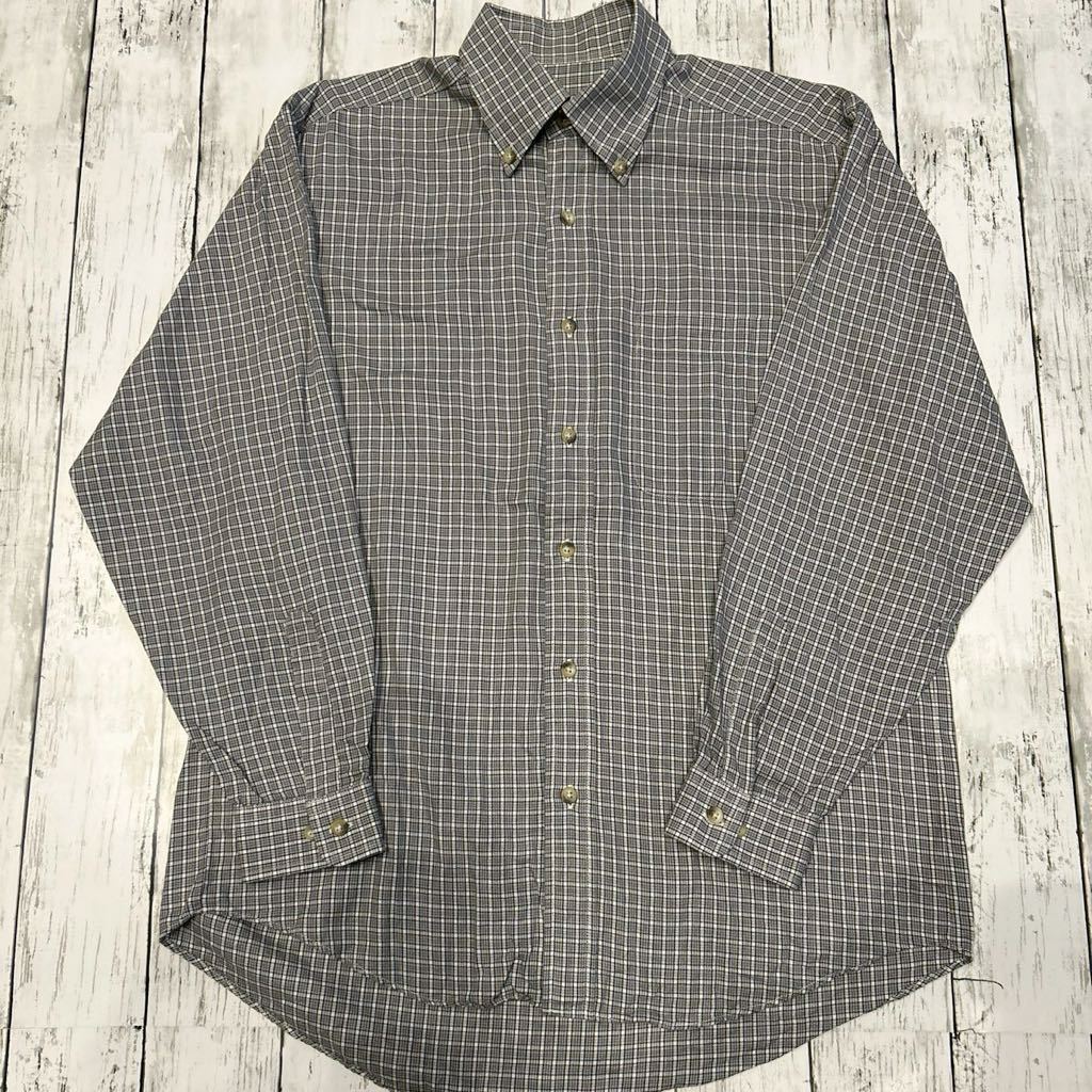 HARDY AMIES LONDON チェック柄 ボタンダウン 長袖シャツ拍卖