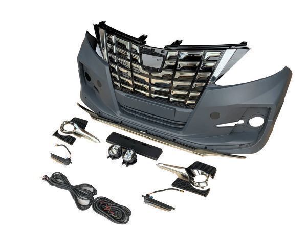 【新商品】20アルファード→30アルファード前期 フェイスチェンジ フロントスポイラー 社外品 トヨタ 20ALPVEL-002拍卖