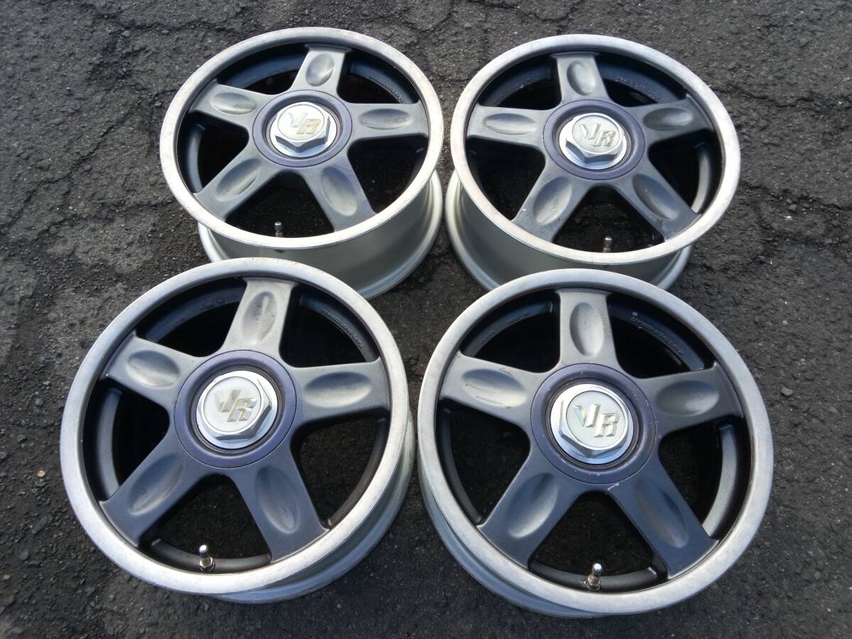 希少!!当時物!! RAYS VOLK ボルクレーシング中古アルミ 4本set【15×6.5J +32 P.C.D.100 4H ハブ径64mmくらい】少し曲がりあり拍卖