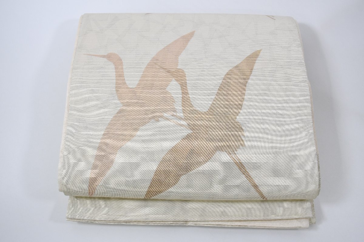 袋帯 六通柄 鶴 帯丈426cm ★着物屋 ne-8120 桜庭呉服店拍卖