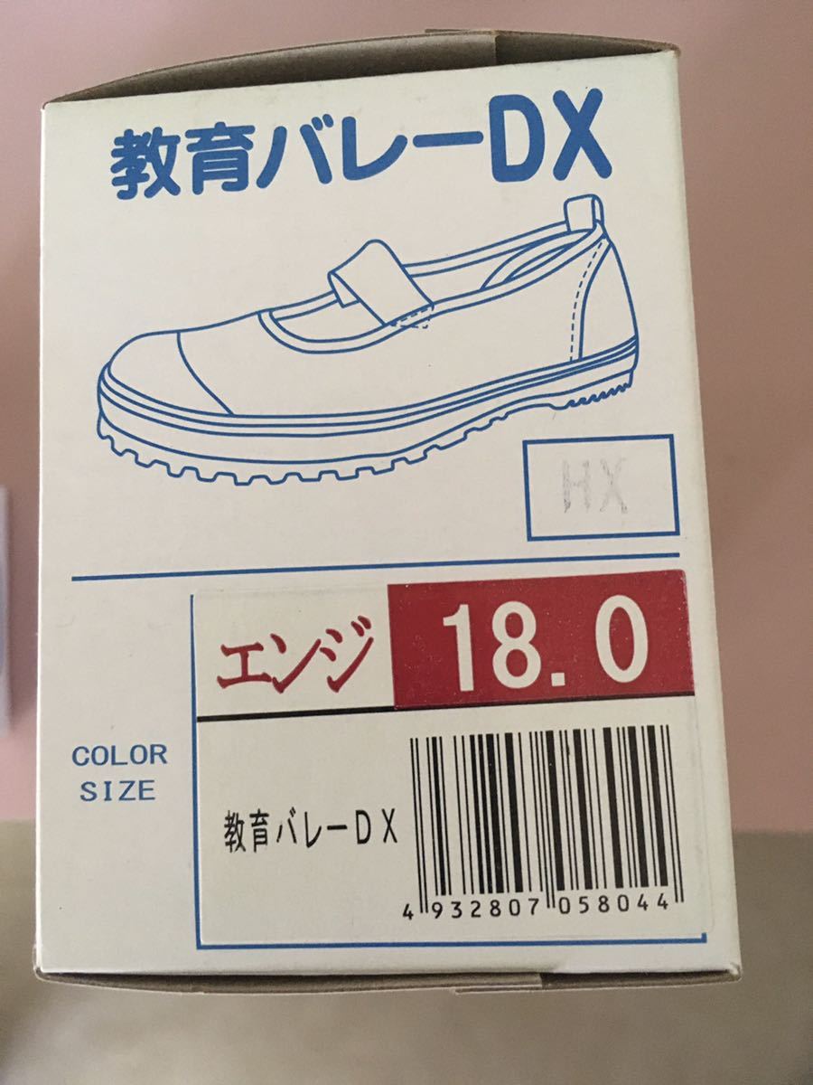 教育シューズ☆上履き バレーDX 18.0cm キッズ★エンジ(レッド)未使用品★★拍卖