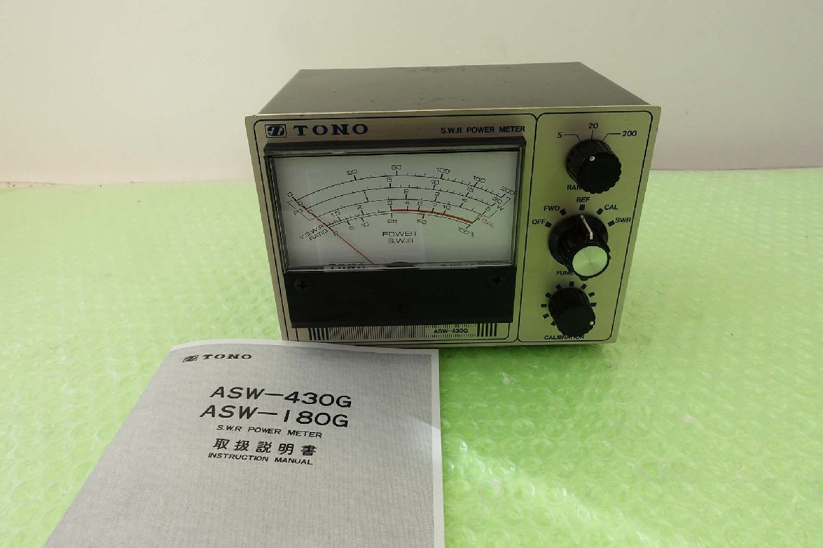 ASW-430G【TONO】430MHz専用(SWR・POWER計)Max 200W対応 巨大メーター 現状渡し品拍卖