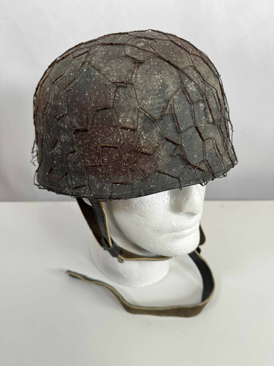 レプリカ ドイツ軍 第二次世界大戦 高品質レプリカ ドイツ空軍 降下猟兵 ヘルメット 中古品 傷あり 再現品拍卖