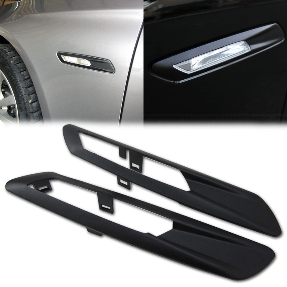 BMW F10 セダンサイドマーカー交換式 艶消黒 マットブラック フェンダートリム 2011-2013 前期対応 ABS 拍卖