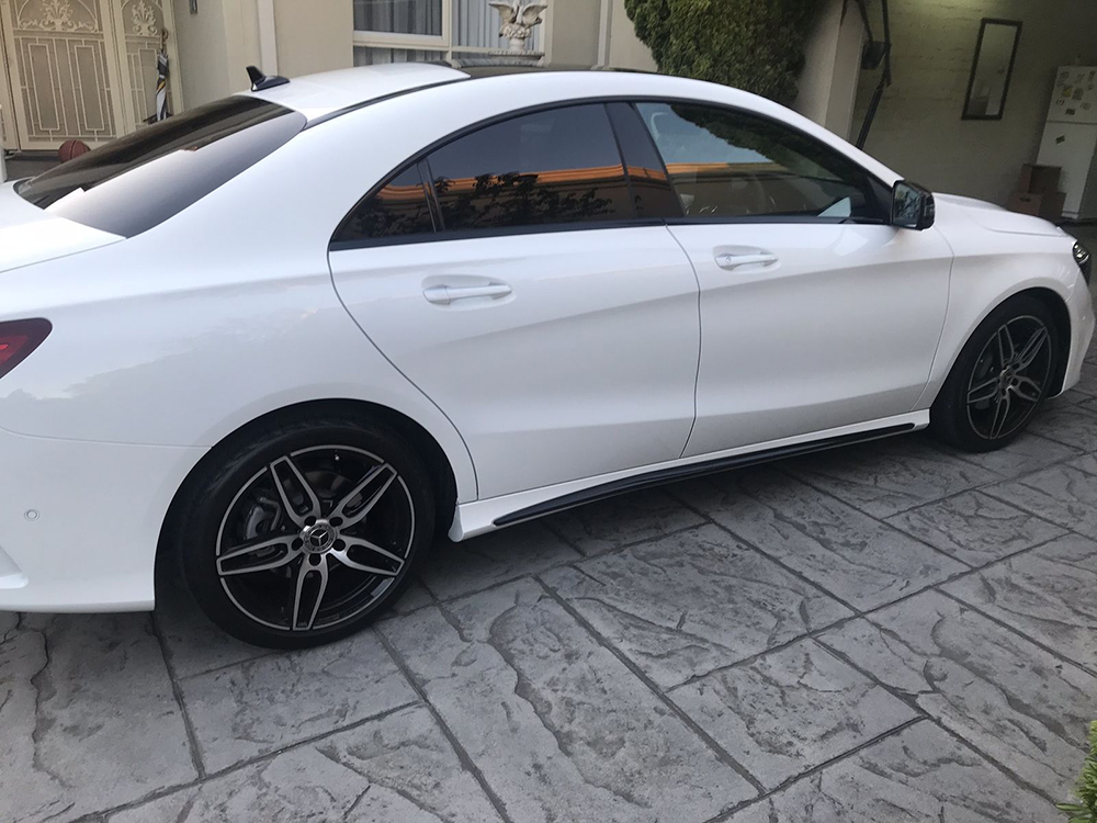 ベンツ CLA W117 W176 AMG 艶有黒 サイドステップ スカートスポイラーカバー2014-2018拍卖