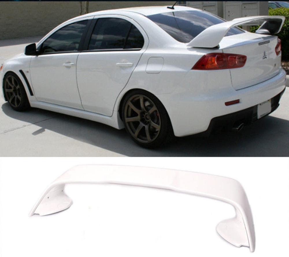三菱 ランエボ X EVOX 10 リア トランク ウィング スポイラー ABS 未塗装 素地 2008-2017 ランサー エボリューションX CZ4A 3PCS拍卖