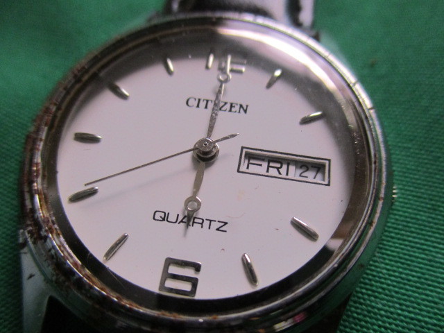 CITIZEN 23 CARAT GOLD PLATED クォーツ ヴィンテージ 電池切れ 古い物 ジャンク扱い 腕時計 ウォッチ シチズン拍卖