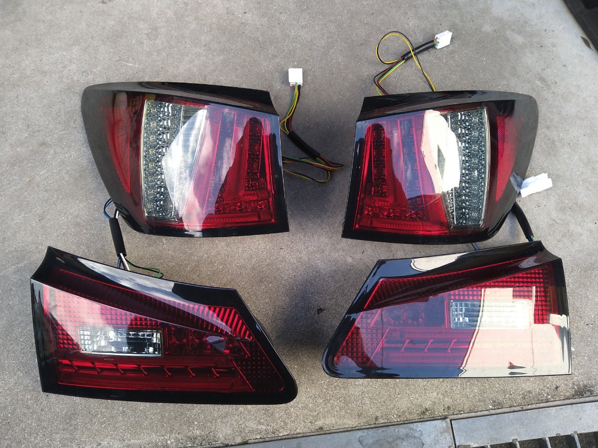 ジャンク LEDテール レクサス 20系 IS250 IS350 スモークレッド SONAR製 GSE20 21拍卖