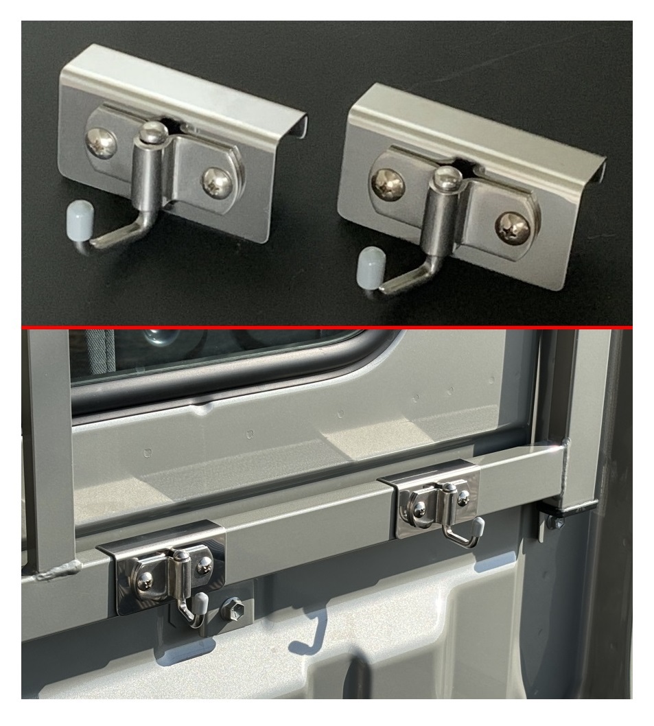 ★軽トラ NT100クリッパートラック U71T 荷台鳥居用 多目的フック(ステンレス) 2個SET 便利アイテム 拍卖