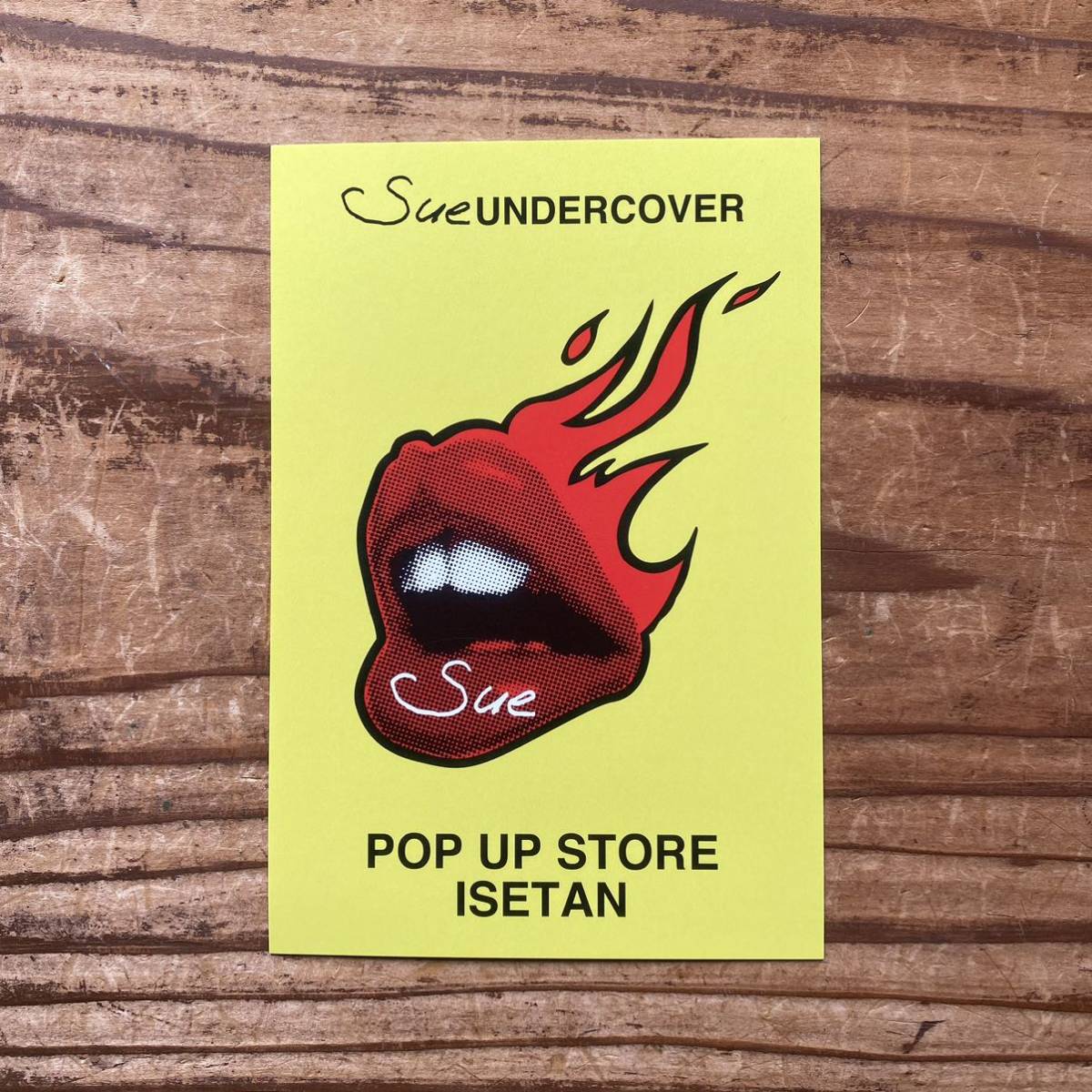【Sue UNDERCOVER スー アンダーカバー ISETAN POP UP STORE フライヤー チラシ ポストカード 伊勢丹 唇 リップ 限定品 インビテーション】拍卖