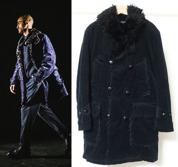 Engineered Garments エンジニアードガーメンツ Mackinaw 6W Corduroy マッキーノ コーデュロイ ファー コート XS 黒拍卖