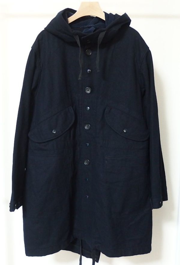 Engineered Garments エンジニアードガーメンツ Highland Parka 20oz Melton ハイランド パーカー S 紺 モッズコート拍卖