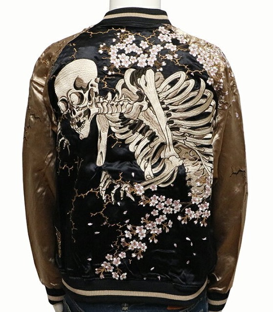 絡繰魂粋/がしゃ髑髏/スカジャン/L/233069拍卖