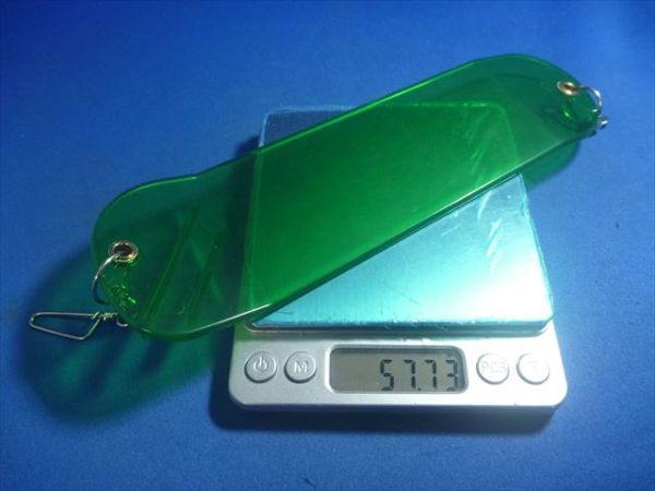 緑フラッシャー,ドジャー 21×6.5㎝ ライトトローリング,曳釣り,ヒメマス,虹鱒,トラウト,琵琶鱒,ビワマス,集魚板,DODGER,中禅寺湖拍卖