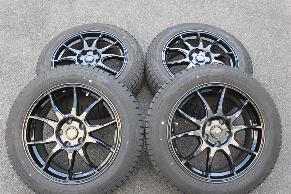 ★売り切り! 着払い 美品! G-SPEED G06 17インチ 7J+38 5穴 グッドイヤー 2023年製スタッドレスタイヤ ナット付★拍卖