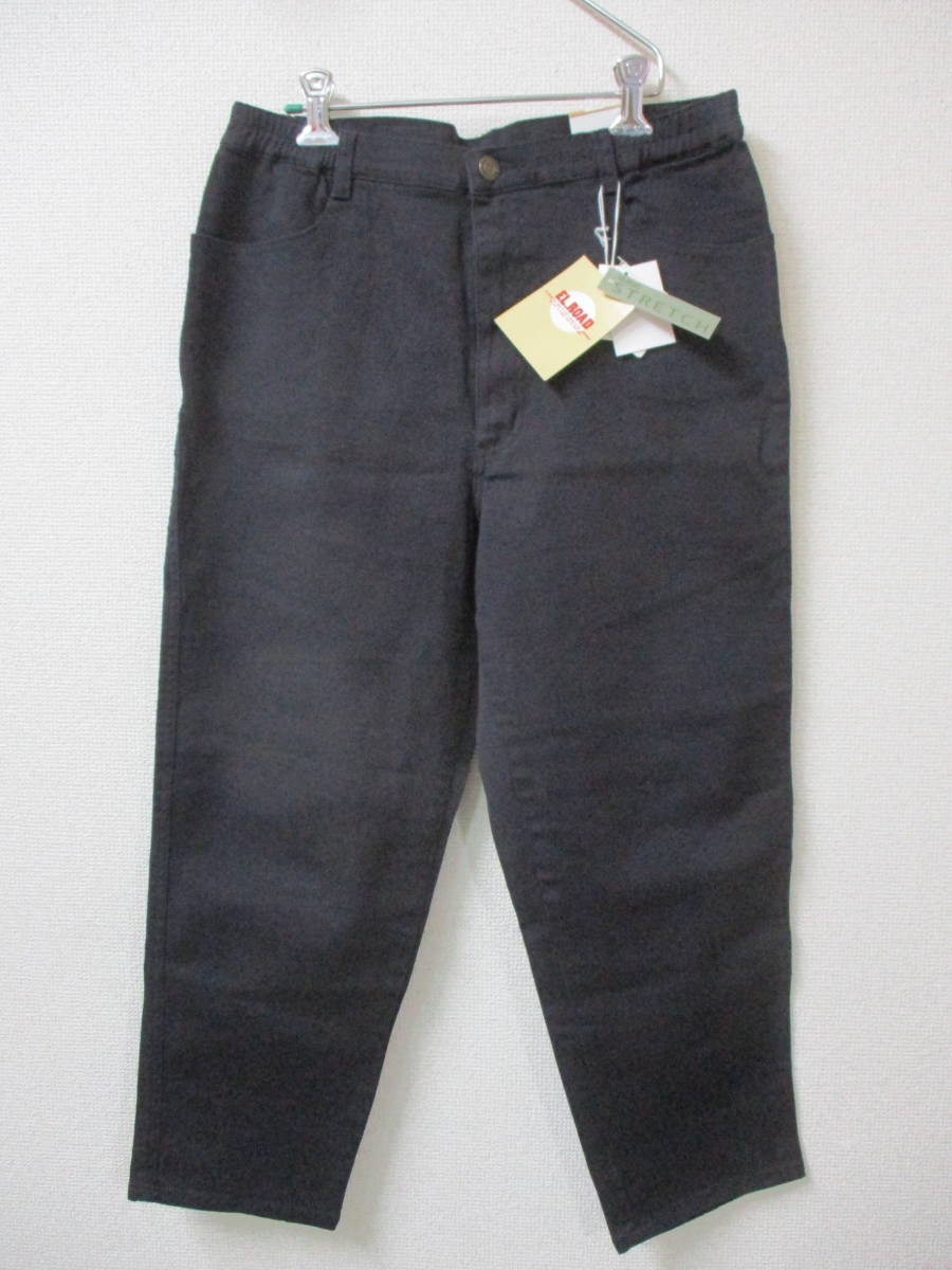 EL.ROAD STRETCH ジーンズ 3L ウエスト74cm~78cm 股下60cm ゴム入り BLACK 【商品タグ付】拍卖