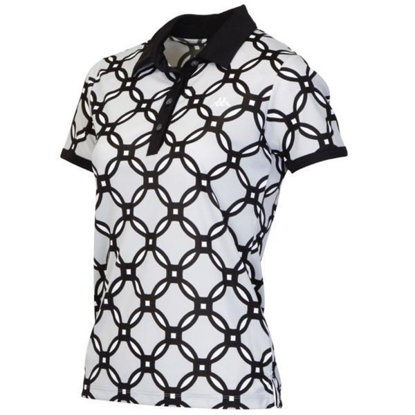 送料無料! 在庫処分! カッパ 【 kappa 】レディース ポロシャツ 幾何柄 KG322SS81 M 【1105】拍卖