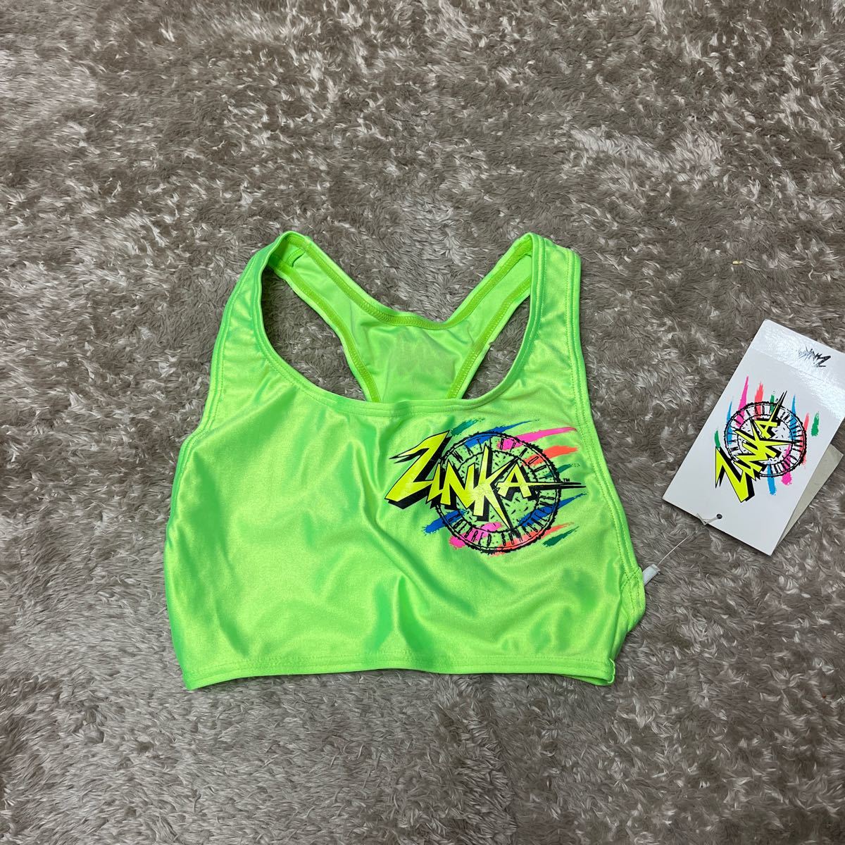 超お値打ち出品 Lady's Yパックレオタードブラトップ Mサイズ ネオングリーン 新品タグ付未使用品拍卖