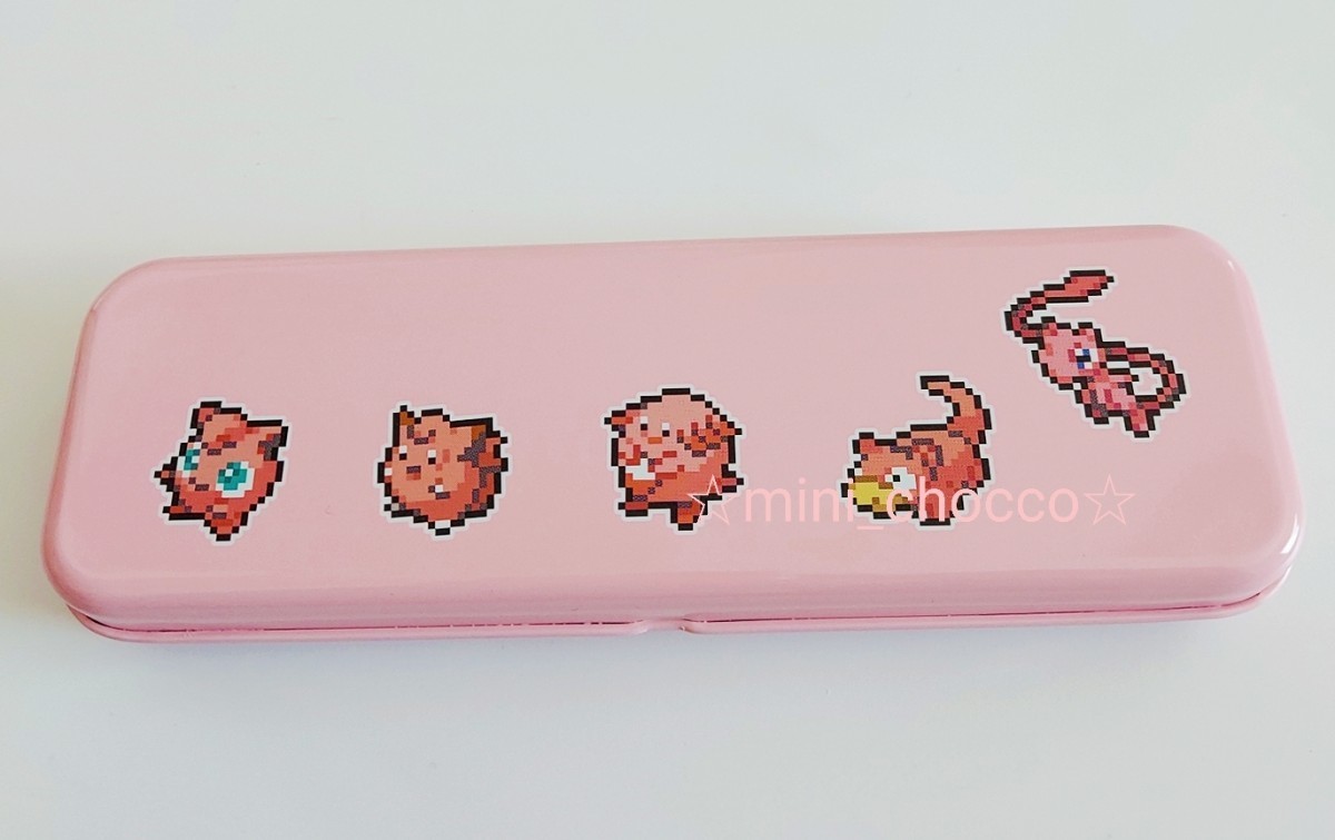☆メリーチョコレート Pokemon ポケモン 空き缶 可愛い ペンケース☆送料230円☆ 缶のみ ショッパー 紙袋 付き 小物入れ 筆箱 ピンク拍卖